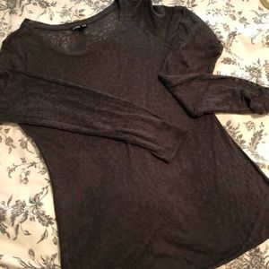 Express burnout long sleeve gray T-shirt L